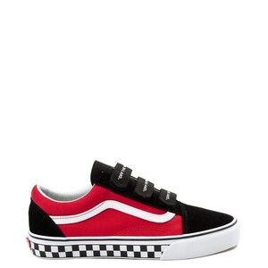 Vans Old Skool V Unisex Men's 4.5, Women's 6, Black/Red/Checker Skate Shoes